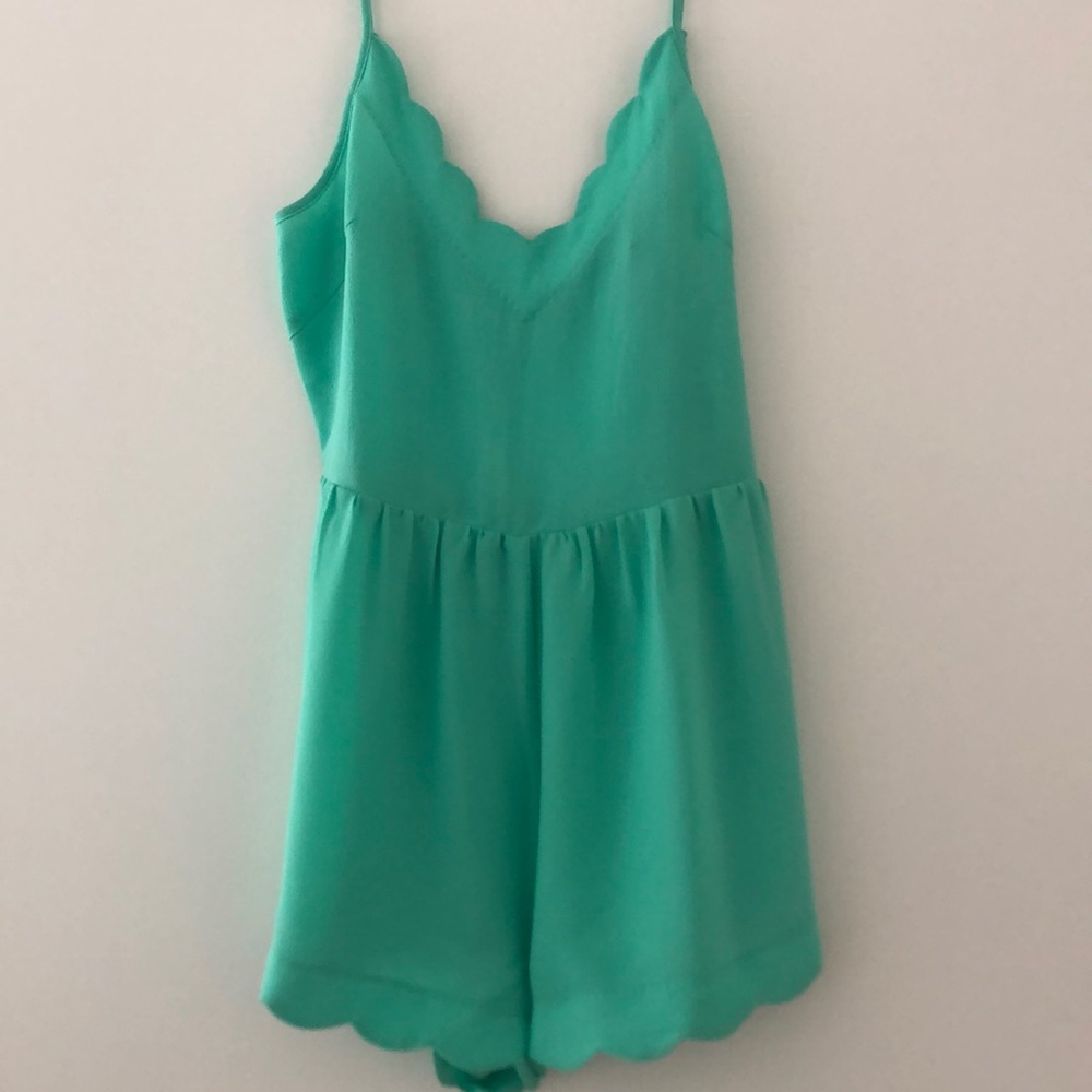 Lush romper - sea foam green